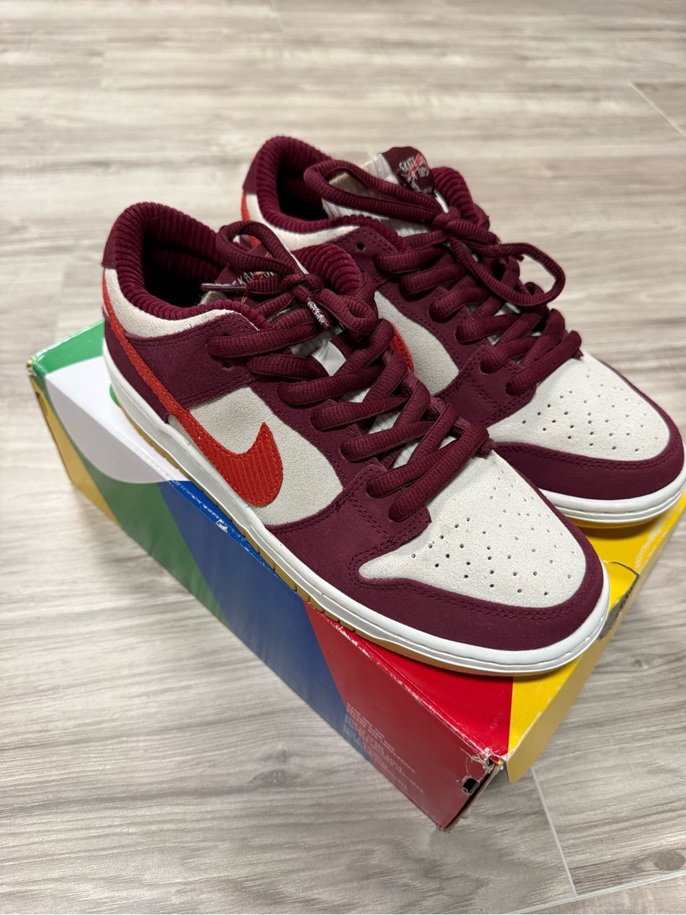 Nike SB Dunk Low Men Size 9 Dark Beetroot Skate Like A Girl DC4589-600 OG Box